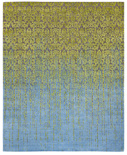 Tapis Roma Vendetta jaune et bleu