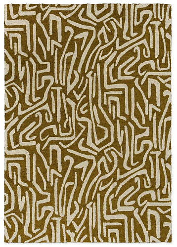 Melodic oker/goud outdoor vloerkleed