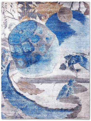 Tapis tissé main Blue Lemon