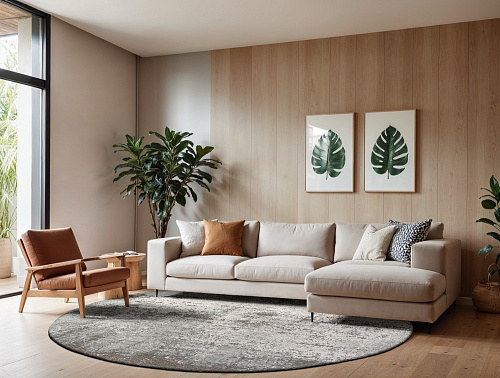 Mercury rond vloerkleed