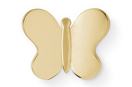 Poignée décorative Papillon doré brillant