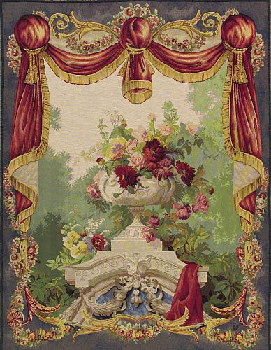 Tapisserie murale Rideau fleuri