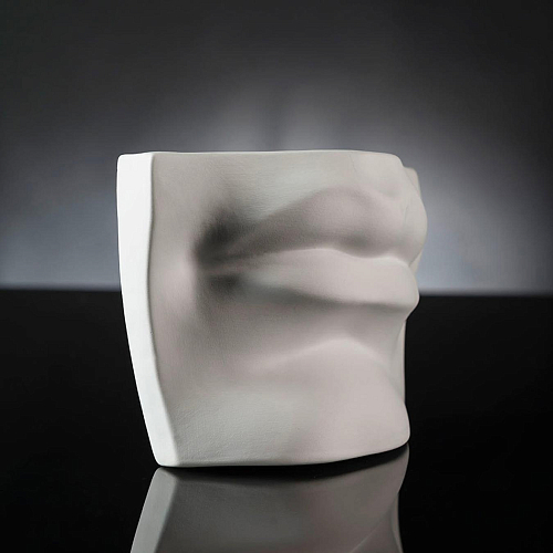 David's mond witte sculptuur