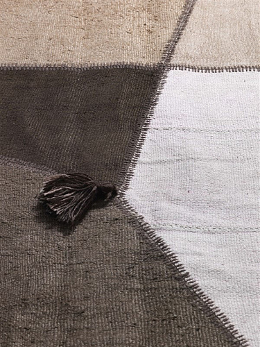 Tapis patchwork en chanvre Terre