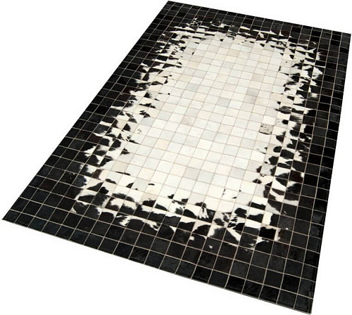 Mosaic koeienhuid vloerkleed