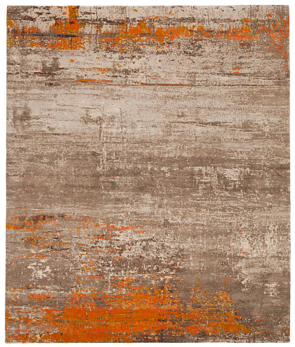 Artwork 19 veelkleurig oranje vloerkleed