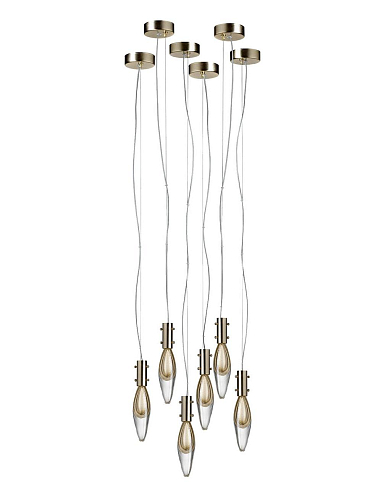 Suspension Murano Drops 6 lumières