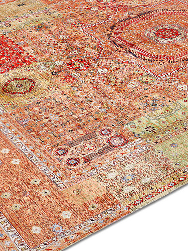 Tapis de luxe noué à la main Cosmic orange