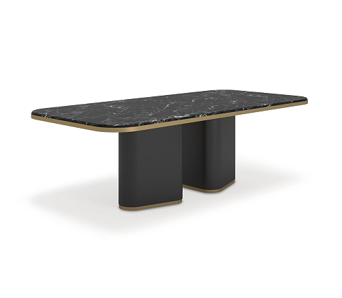 Edmond donkere marmeren eettafel