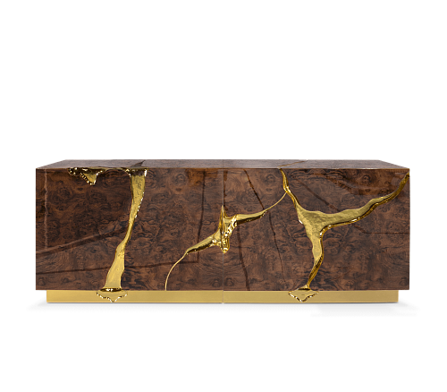Fissure walnoot dressoir