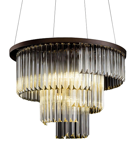 Moderne ronde triedro glazen kroonluchter