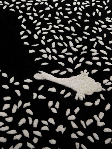 Tapis rond bleu Losanghe Ubriache