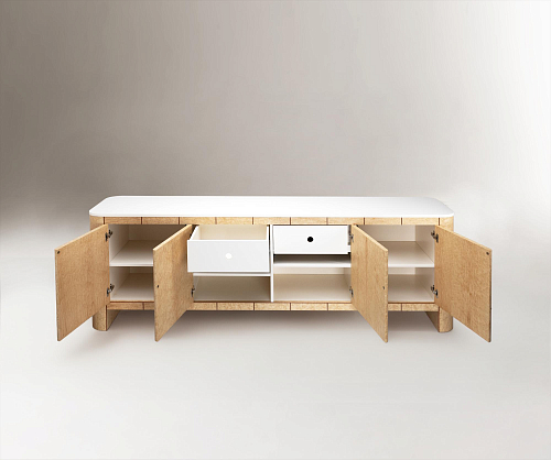 Buffet Soft Cage en chêne