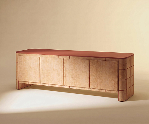 Buffet Soft Cage en chêne