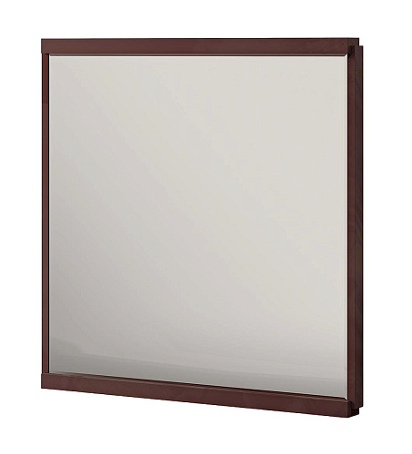 Miroir mural carré à cadre en bois
