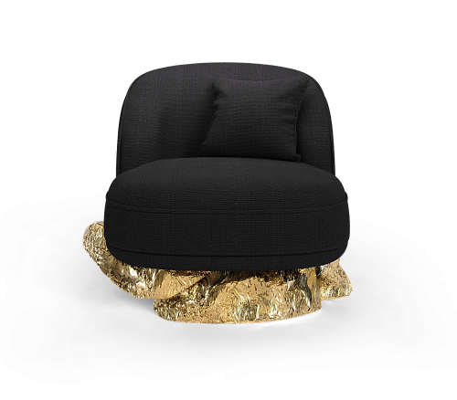 Fauteuil noir Angora Baltic