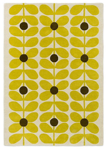 Sixties Stem geel designer vloerkleed