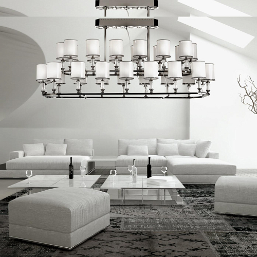 Lustre 32 lumières en nickel noir