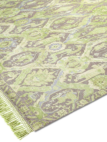KavaBagh groen handgemaakt luxe vloerkleed