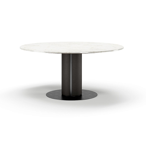 Edward ronde marmeren sokkel eettafel