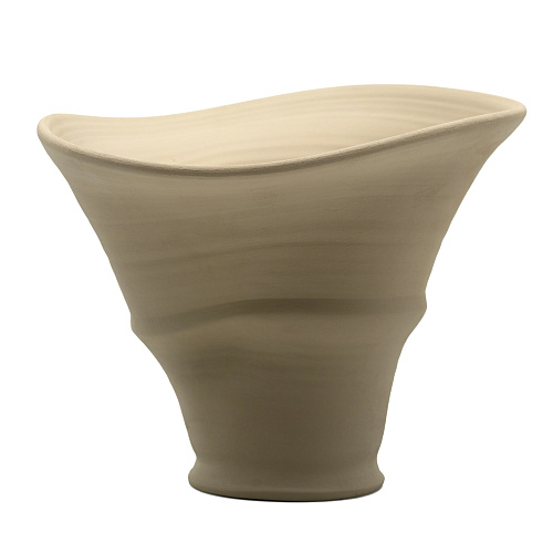 Beige handgemaakte vaas