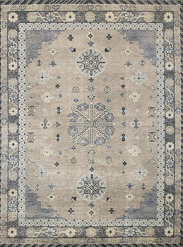 Khotan handgeknoopt wol vloerkleed