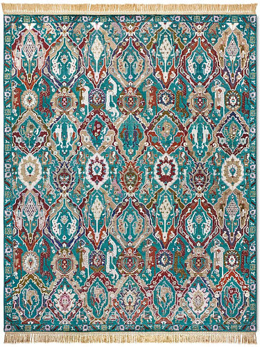 KavaBagh groen handgemaakt luxe vloerkleed