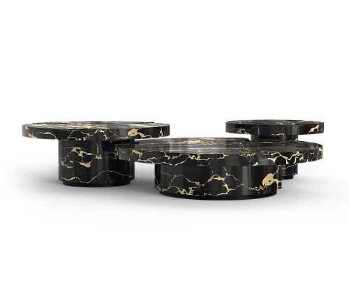 Dominion Portoro marmer 3-delige centertafelset