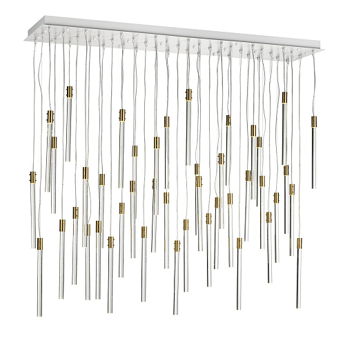Moderne kroonluchter met 43 glazen hangers