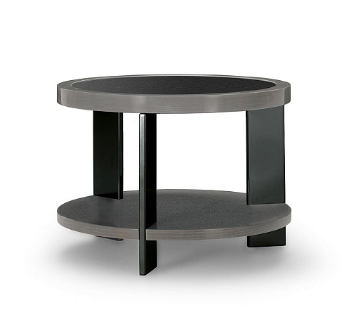 Zwarte ronde salontafel