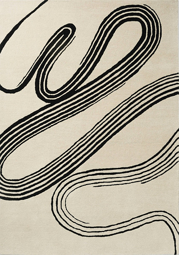 Tapis fait main Decor Flow sable doux tufté