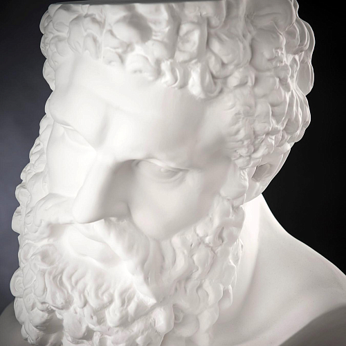 Sculpture buste blanc Ercole