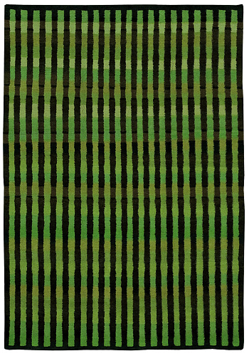 Gamba verticale strepen zwart groen vloerkleed