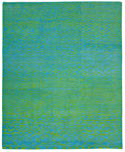 Tapis Gamba Tourouk bleu vert