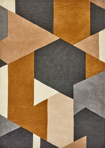 Popova karamel leisteen handgemaakt vloerkleed