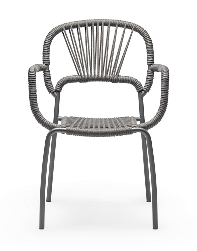 Moyo grijze tuinstoel (set van 3)