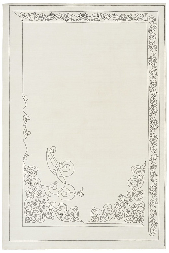 Tapis tissé main One-Stroke rouge