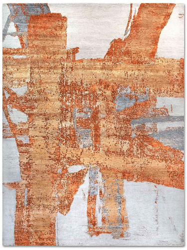 Tapis tissé main Rouille