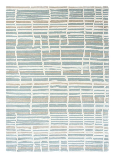 Tortoise Stripe jade vloerkleed