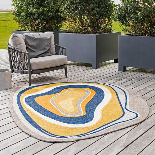 Habitat Aura oker outdoor vloerkleed