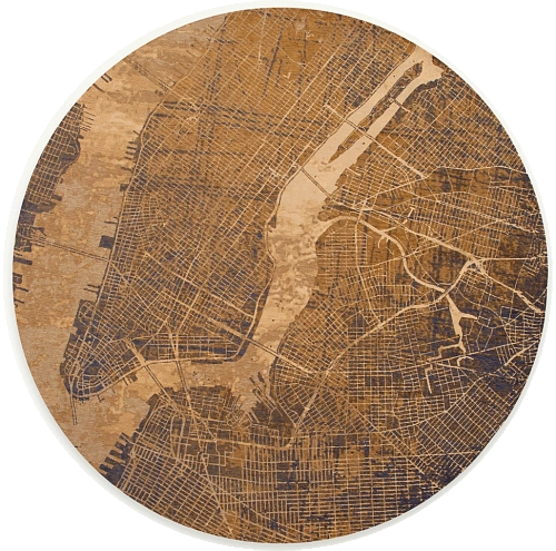 Conductive Blue rond vloerkleed