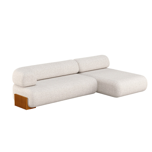 Carmel houten modulaire bank