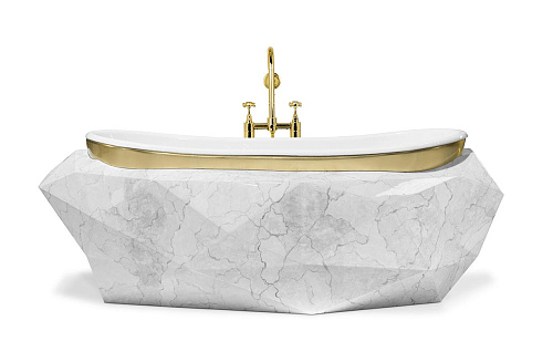 Baignoire Gemstone en marbre composite