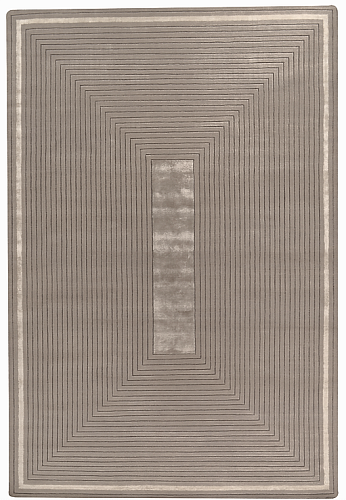 Hand Knotted beige frame wol & viscose vloerkleed