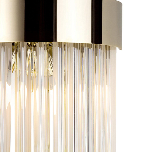 Gouden triedro glazen wandlamp