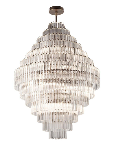 Lustre Brunito en laiton Murano Triedro