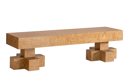 Minimalistisch houten bankje