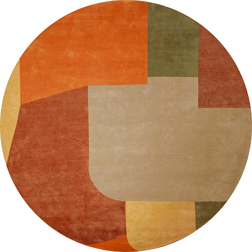 Blueprint rond vloerkleed