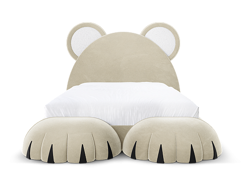 Pluizige welp bed
