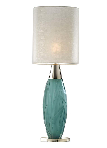 Zachtgouden turquoise kristallen tafellamp